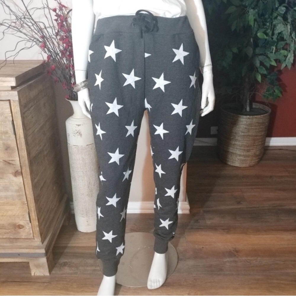 Influence Charcoal Grey Cotton Star Joggers